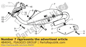 Piaggio Group 484041 tubo de escape - Lado inferior