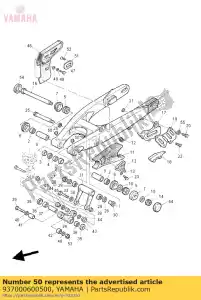 yamaha 937000600500 nipple, grease - Bottom side