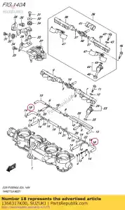 suzuki 1368317K00 manguera - Lado inferior