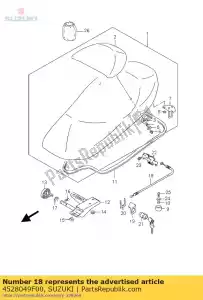 Suzuki 4528049F00 cable, seat uh1 - Bottom side