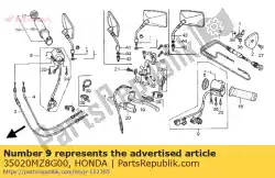 Here you can order the switch set, winker from Honda, with part number 35020MZ8G00: