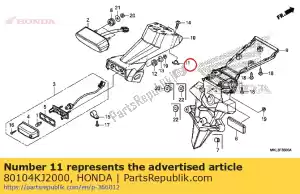 Honda 80104KJ2000 écrou, rr. aile - La partie au fond