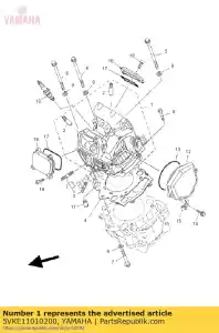 yamaha 5VKE11010200 cilinderkop - Onderkant