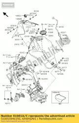 Here you can order the tank-comp-fuel,p. S. White from Kawasaki, with part number 51001084615S: