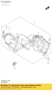 Suzuki 3412631J00 copertura, tachimetro - Il fondo