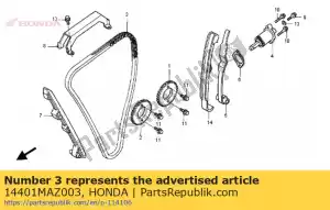 honda 14401MAZ003 chaîne, came (154l) (borgwarner) - La partie au fond