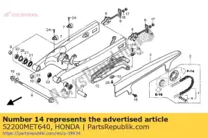 Honda 52200MET640 sous-bras oscillant., rr. - La partie au fond