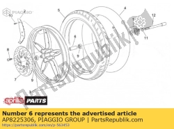 Aprilia AP8225306, Espaciador interno de la rueda, OEM: Aprilia AP8225306