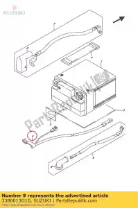 suzuki 3386013G10 wire,battery ha - Bottom side