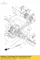 3LSW253E0000, Yamaha, remblok achter yamaha sr tt tw xt xv xvs 125 200 250 350 600 1989 1991 1992 1994 1995 1996 1997 1998 1999 2000 2001 2002 2004, Nieuw