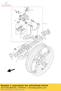 yamaha 5D7F582W0000 remschijf achter - Bottom side