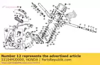 53104MJ0000, Honda, peso, maniglia (b) honda cb xbr 450 500 1985 1986 1988, Nuovo