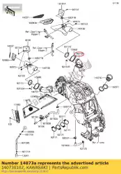 buis, ramframe, rv van Kawasaki, met onderdeel nummer 140730102, bestel je hier online: