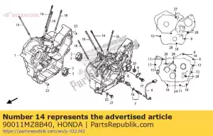 honda 90011MZ8B40 bullone, perno, - Il fondo