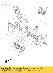 yamaha 102116330200 axe, piston - La partie au fond