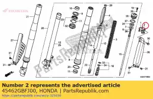 Honda 45462GBFJ00 klem b, fr. remslang - Onderkant