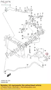 Suzuki 1792027G10 bracket comp,rs - Bottom side