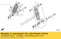 52486HP7A01, Honda, ko?nierz, rr. poduszka ni?sza honda  trx 420 500 520 2010 2011 2012 2013 2017 2018 2019 2020, Nowy