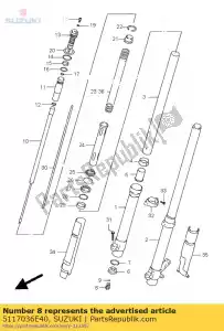 suzuki 5117036E40 bullone, centro - Il fondo