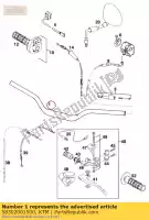 58302001500, KTM, alu-guidon d = 28mm '97 ktm  duke 400 620 640 1994 1995 1996 1997 1998 1999 2000 2001 2020, Nouveau