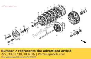 honda 22201KZ3730 disque, friction d'embrayage - La partie au fond