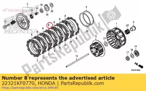 honda 22321KF0770 plaat, koppeling - Onderkant