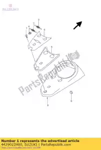 Suzuki 4429022H00 comp. de cobertura, combustível - Lado inferior