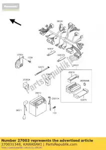 kawasaki 270031348 corno zr550-b2 - Il fondo