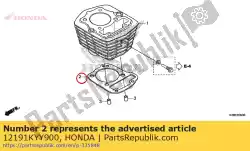 Qui puoi ordinare guarnizione, cilindro da Honda , con numero parte 12191KYY900: