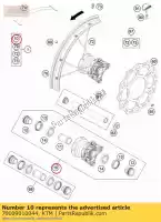 70009010044, KTM, cubo de rueda delantera cpl. 12 gasgas husqvarna ktm  freeride sx sxs 0 85 250 350 851714 851916 2012 2014 2015 2016 2017 2018 2019 2020 2021 2022, Nuevo