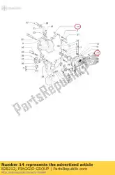 Ici, vous pouvez commander le lien de raccord de tuyau pompe-cylindre auprès de Piaggio Group , avec le numéro de pièce 828212: