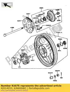 kawasaki 42014033 schokdemper, achternaaf z750-l1 - Onderkant