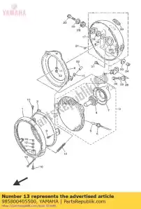 yamaha 985800405500 parafuso, cabeça de panela (4g7) - Lado inferior