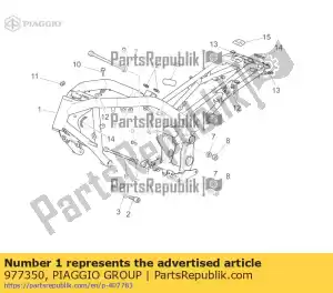 Piaggio Group 977350 frame assy black - Bottom side