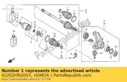 Aqui você pode pedir o bota, motor de popa em Honda , com o número da peça 42202HN2003:
