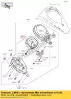 280110168, Kawasaki, meter, snelheid en brandstof, km / u vn900cbf kawasaki  vn vulcan 900 2010 2011 2012 2013 2014 2015 2016 2017 2018 2019 2020 2021, Nieuw