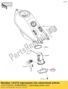 kawasaki 132722614 01 plate,fuel pump - Bottom side