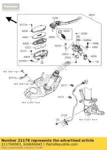 kawasaki 211760083 sensor,speed,fr zr1000c7f - Bottom side