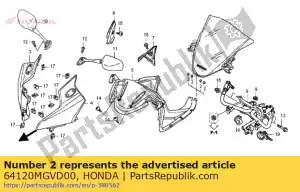 Honda 64120MGVD00 borracha, protetor - Lado inferior