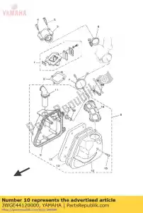 yamaha 3WGE44120000 tapa, caja limpiadora 1 - Lado inferior