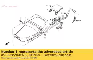 Honda 84100MV9600ZC pijp, rr. grip * nh1 * - Onderkant