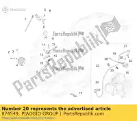 874549, Piaggio Group, vite con flangia aprilia piaggio vespa  caponord dorsoduro ksua0 rp8m45723, rp8m45724 rp8md1101,  rp8md1201 rp8md3100, rp8md3101 rp8md3102 rs 660 abs (apac) shiver tuono 660 (apac) zapcb0100 zapcb0101 zapcb0103 zapcb0104 zapcb0eb zapma3301, rp8m4581, rp8m45711, rp8m45715,, Nuovo