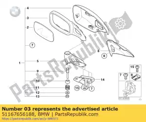 bmw 51167656188 cornice dello specchio a destra - Il fondo