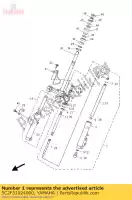 5C2F31024000, Yamaha, zespó? przedniego widelca (d? yamaha yn 50 2012 2014 2015, Nowy