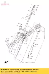 Tutaj możesz zamówić zespó? Przedniego widelca (d? Od Yamaha , z numerem części 5C2F31024000: