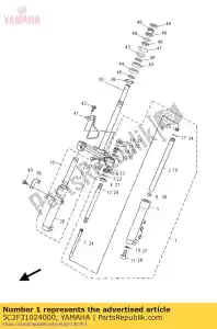 yamaha 5C2F31024000 zespó? przedniego widelca (d? - Dół