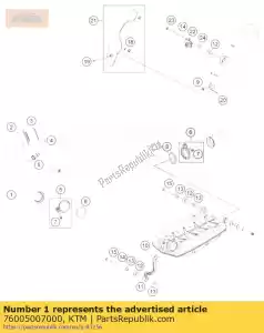 ktm 76005007000 exhaust manifold - Bottom side