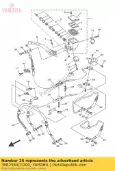 Ici, vous pouvez commander le tuyau, frein auprès de Yamaha , avec le numéro de pièce 36B2584C0200: