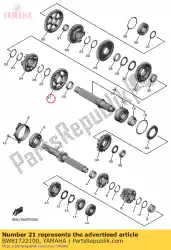 Here you can order the gear, 2nd wheel from Yamaha, with part number BW81722100: