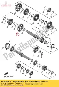 yamaha BW81722100 gear, 2nd wheel - Bottom side